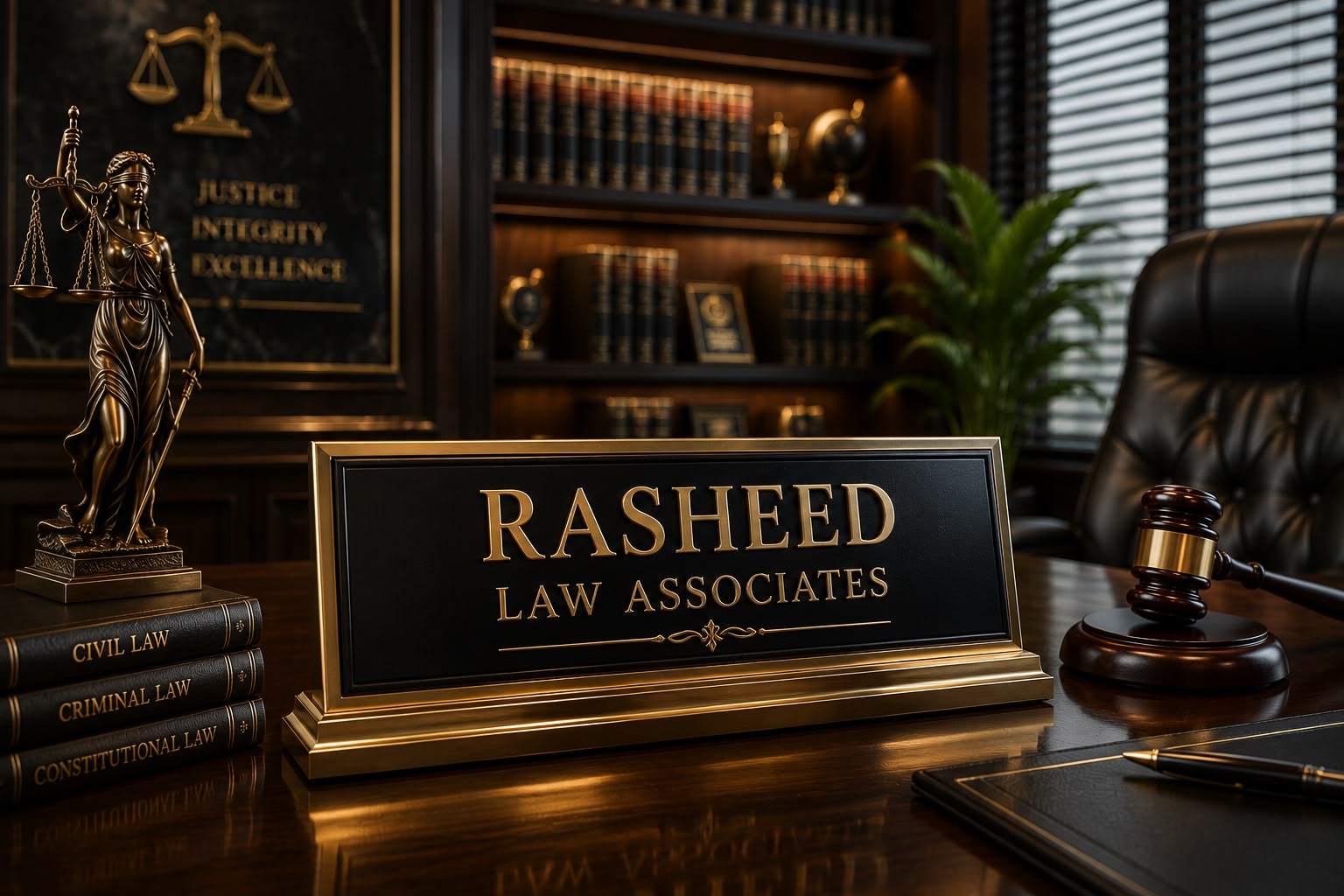 Rasheed Law Associates Office Nameplate Faisalabad